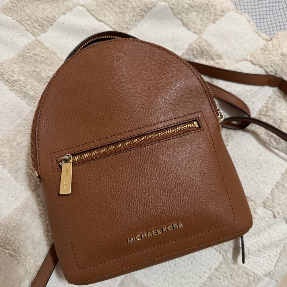 Michael Kors Tan Leather Backpack